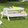 vidaXL Piknikový stôl pre deti biely 88x97x52 cm borovicový masív