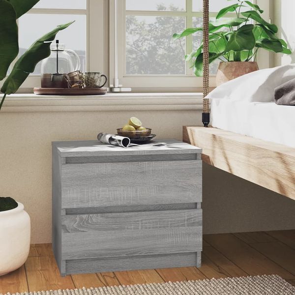 vidaXL Nočný stolík sivý sonoma 50x39x43,5 cm spracované drevo