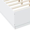vidaXL Posteľný rám s LED svetlami biely 140x190 cm kompoz. drevo