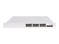 Přepínač - řízený - 24 x 10/100/1000 + 4 x 10Gb Ethernet SFP+ - Lze montovat do rozvaděče - pro P/N: MA-CBL-100G-1M, MA-CBL-100G-3M, MA-CBL-100G-50CM, MA-SFP-10GB-ER, MA-SFP-10GB-ZR