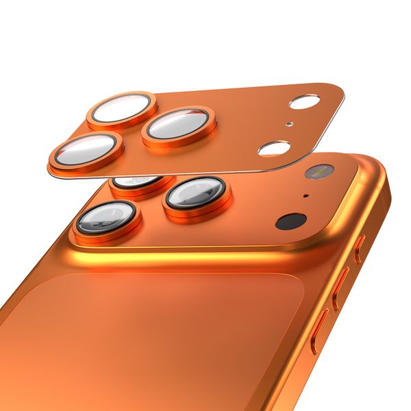 Etteri full camera lens guard for iPhone 17 Pro Max orange