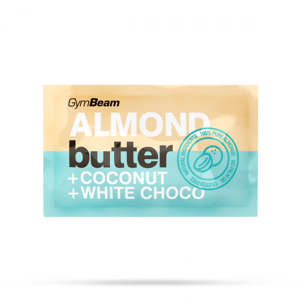 Mandľové maslo s kokosom a bielou čokoládou - GymBeam, 30 g
