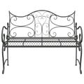 vidaXL Záhradná lavička 2-Počet miest 114 x 56,5 x 90 cm Oceľ