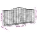 vidaXL Oblúkové gabionové koše 10 ks 300x50x120/140 cm pozink. železo