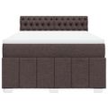 vidaXL Boxspring posteľ s matracom tmavohnedá 160x200 cm látka
