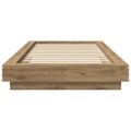 vidaXL Rám postele na podlahe Dub artisan 80 x 210 cm Kompozitné drevo
