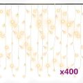 vidaXL LED záclonové svetlá cencúle 10 m 400 LED teplá biela 8 funkcií