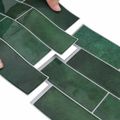 vidaXL Subway dlažba 20 ks Tmavozelená 29 x 21 cm Polyuretán a PET
