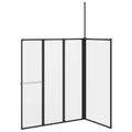 vidaXL Sprchová zástena Biela 120 x 70 x 137 cm Hliník