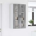 vidaXL Dvierka na umývačku Kalmar Sivý Sonoma 60 x 31 x 100 cm