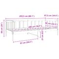 vidaXL Rám postele Včelí hnedý 80 x 200 cm Masívne borovicové drevo