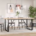 vidaXL Jedálenský stolík v tvare O 180x90x75,5 cm borovica a oceľ