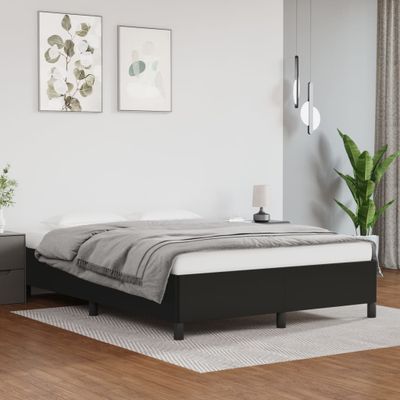 vidaXL Posteľný rám bez matraca čierny 140x200 cm umelá koža