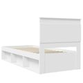 vidaXL Rám postele Biela 75 x 190 cm Masívne borovicové drevo