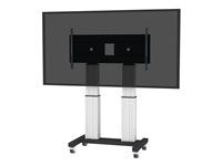 Vozík - motorizovaný - pre plochý panel / AV zariadenie - strieborná - veľkosť obrazovky: 70"-120"