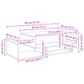 vidaXL Konferenčný stolík Dymová dub 105 x 50 x 32,5 cm