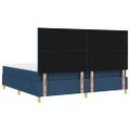 vidaXL LED box s pružinami s čelnou doskou Modrá 200 x 200 cm látka
