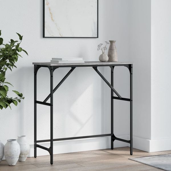 vidaXL Konzolový stolík sivý sonoma 75x32x75 cm kompozitné drevo