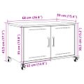 vidaXL TV skrinka ružová 68x39x43,5 cm oceľ