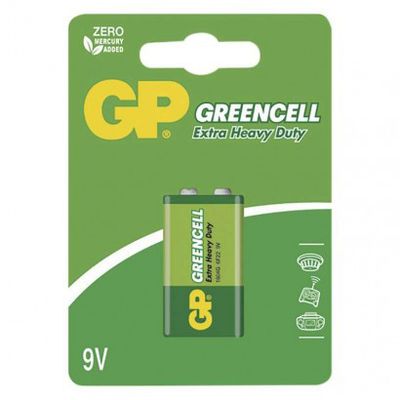 Batérie 6F22 (9V) Zn-Cl GP Greencell 1ks / blister