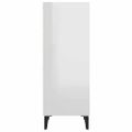 vidaXL Komoda lesklá biela 34,5x32,5x90 cm spracované drevo