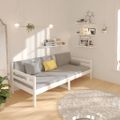 vidaXL Denná posteľ s matracom biela 80x200 cm masívna borovica