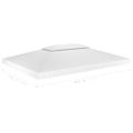 vidaXL Dvojitá strieška na altánok 310 g/m², 4x3 m, biela