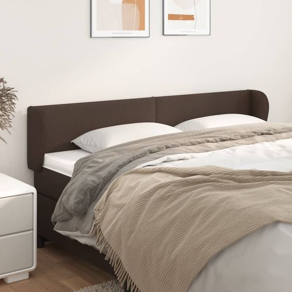 vidaXL Čelo postele so záhybmi hnedé 163x23x78/88 cm umelá koža