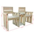 vidaXL 2-miestna záhradná lavička 150 cm, impregnovaná borovica