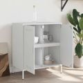 vidaXL Komoda biela 68x39x79 cm oceľ