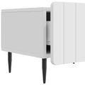 vidaXL TV skrinka Biela s vysokým leskom 147 x 34,5 x 32 cm