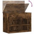 vidaXL Lavica na topánky dymový dub 60x30x45 cm spracované drevo