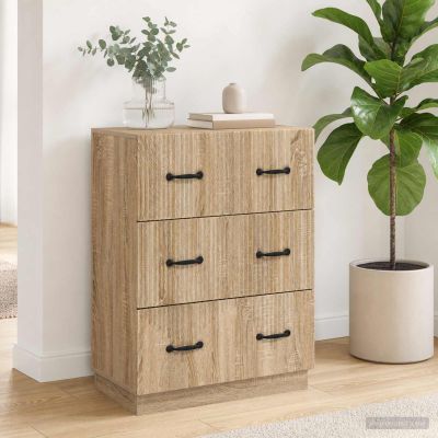 vidaXL Zásuvkový kabinet Dub sonoma 66 x 34,5 x 87 cm Kompozitné drevo