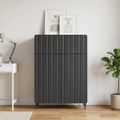 vidaXL Servírovacia skriňa Čierna 66 x 34,5 x 92 cm Kompozitné drevo
