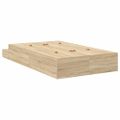 vidaXL Rám postele s úložným prostorem so zásuvkou Sonoma dub 120 cm