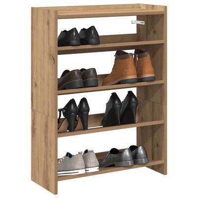 vidaXL Regál na topánky dub artisan 60x25x81 cm kompozitné drevo