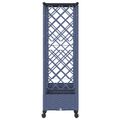 vidaXL Vyvýšený záhon s mriežkou a strechou Sivá 203 x 40 x 127 cm PP