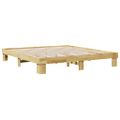 VidaXL Rám postele bez matraca 200x200 cm Dub z masívneho dreva