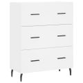 vidaXL Komoda biela 69,5x34x90 cm kompozitné drevo
