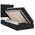vidaXL LED úložná posteľ s matracom Čierna 90 x 200 cm Látka