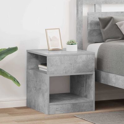vidaXL Koncový stôl 2 pcs Betónová šedá 40,5 x 40 x 45 cm