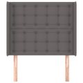 vidaXL Čelo postele so záhybmi sivé 103x16x118/128 cm umelá koža