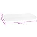 vidaXL Spací vankúš 70 x 36 x 6,5 cm Stredný Pamäťová pena Biela
