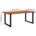vidaXL Záhradný stôl s nohami v tvare U 180x90x75 cm akáciový masív