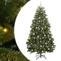 vidaXL Umelý Sklápací Vianočný Stromček Zelená 210 cm PVC a oceľ