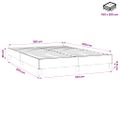vidaXL Posteľ bez matraca tmavosivá 180x200 cm zamat