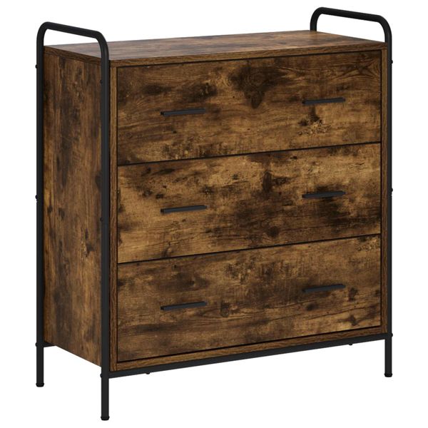 vidaXL Servírovacia skriňa Dymový dub 97 x 33 x 81 cm Kompozitné drevo