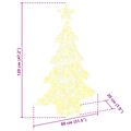 vidaXL Vianočný stromček 100 LED Teplá biela 120 cm Akryl