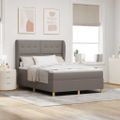 vidaXL Posteľ s pružinovým rámom Sivohnedá 200 x 140 cm látka