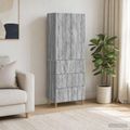 vidaXL Sada skríň 2 ks 66 x 34,5 x 90 cm Kompozitné drevo Sivý Sonoma